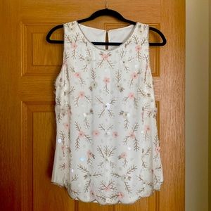 Beulah beaded floral top